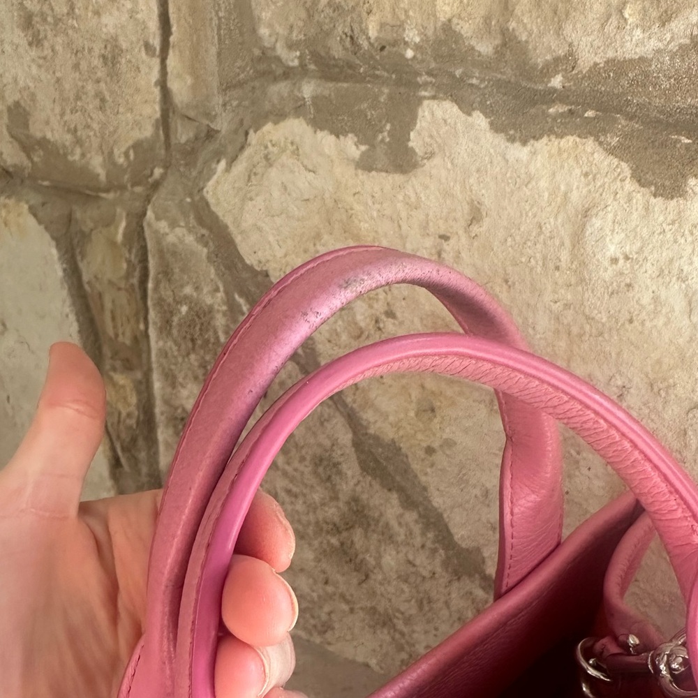 Marc Jacobs Leather The Tote Bag Small Pink - Picture 8 of 14